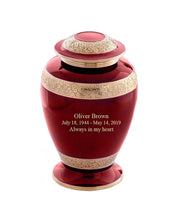 Sheen Series -Tyrian Red Cremation Urn - IURG113-Red