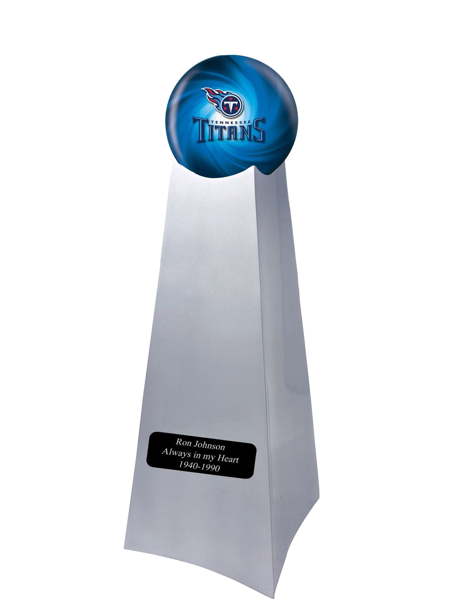 Championship Trophy Urn Base with Optional Tennessee Titans Team Spher