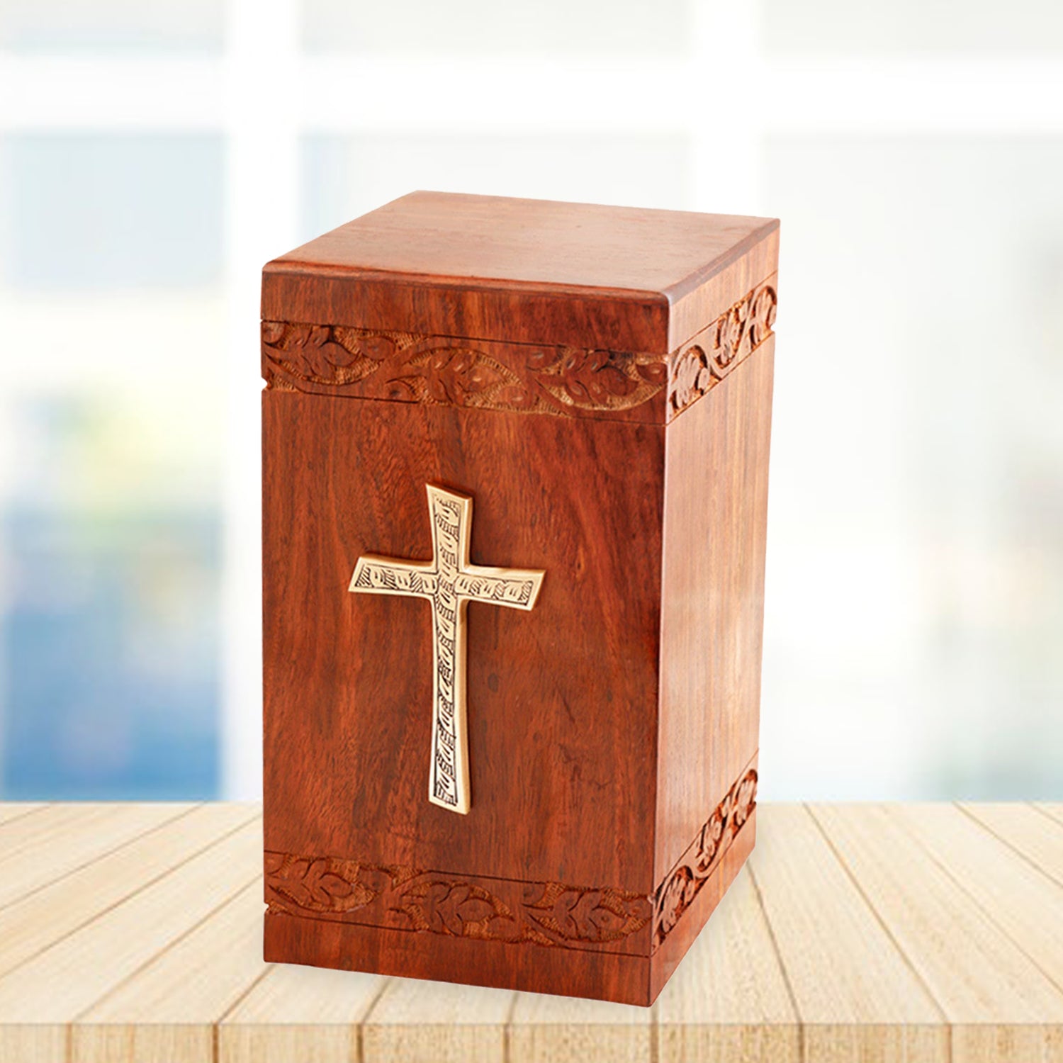 Cross urn on sale